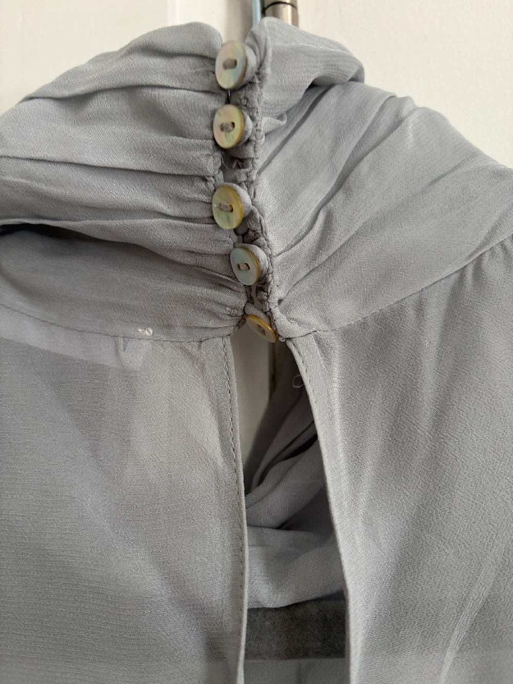 ZARA RUCHED ASYMMETRIC TOP BLOUSE - Picture 7 of 7